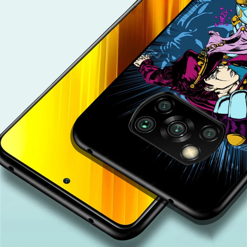 

JoJo Bizarre Adventure Anime For Xiaomi Poco X3 NFC M3 M2 X2 F3 F2 Pro C3 F1 Mi Play Mix 3 A2 A1 6X 5X Black Phone Case