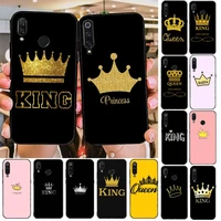 toplbpcs cartoon crown king and queen phone case for redmi note 8pro 8t 9 redmi note 6pro 7 7a 6 6a 8 5plus note 9 pro case