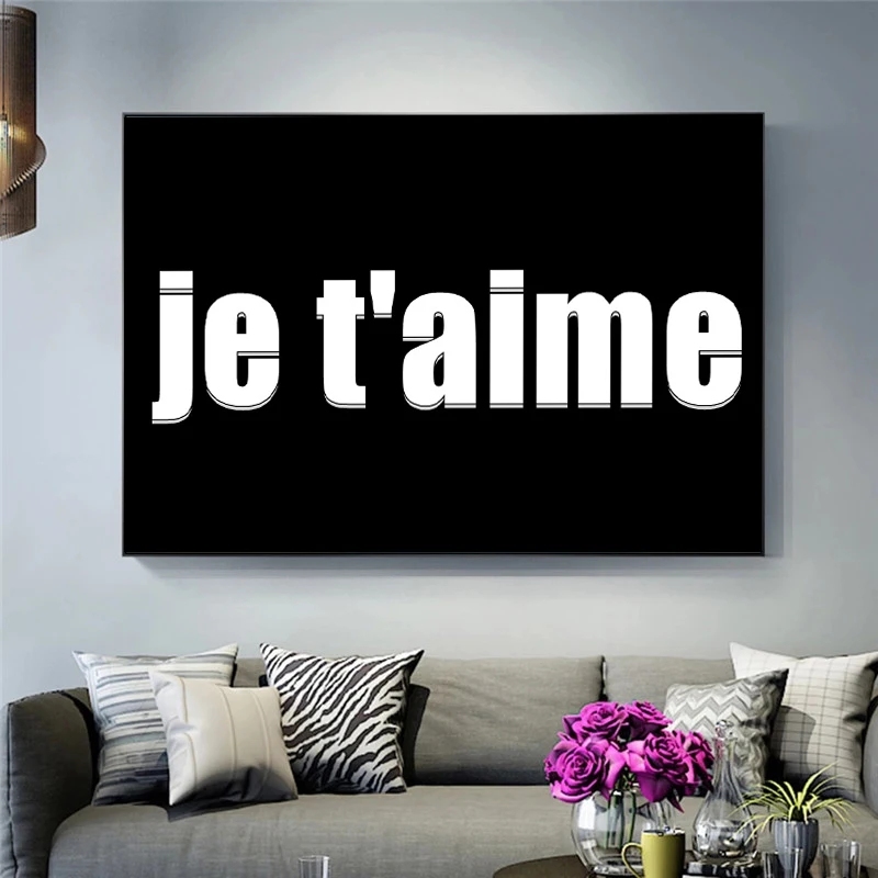 

I Love You In 53 Languages Prints On Canvas Painting Wall Art Romantic Love Letter Picture For Living Room Home Decor Poster