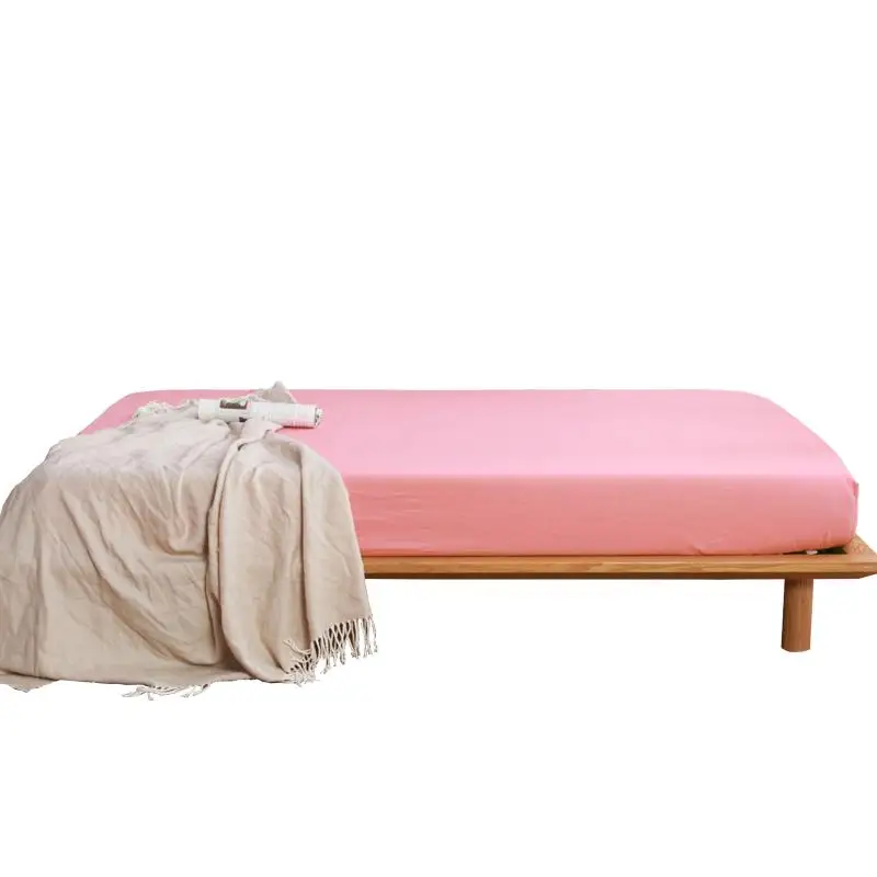 

Fitted sheet Pure color Skin friendly cotton multi size optional Bed Sheet Mattress Covers Quality assurance Bedspread