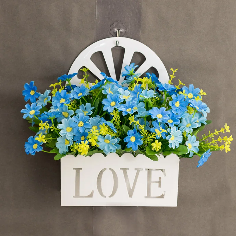 Набор искусственных цветов в скандинавском стиле настенная ваза украшение для