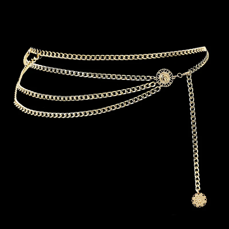 

Retro Metal Belts For Women Waistbands Multilayer Long Tassel For Party Jewelry Dress Waist Chain Coin Pendant Belts