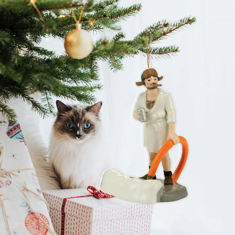 Мультяшная подвеска на рождественскую елку акриловая зимняя модель стоячий