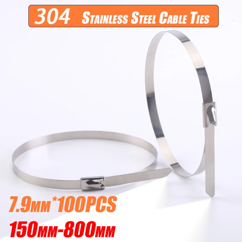 Фото 7.9 100PCS 304#Stainless Steel Cable Tie gun Ties Heavy Duty Self-Locking Zip twist Metal Обустройство дома 7.9 100PCS 304#Stainless Steel Cable Tie gun Ties Heavy Duty Self-Locking Zip twist Metal Обустройство дома