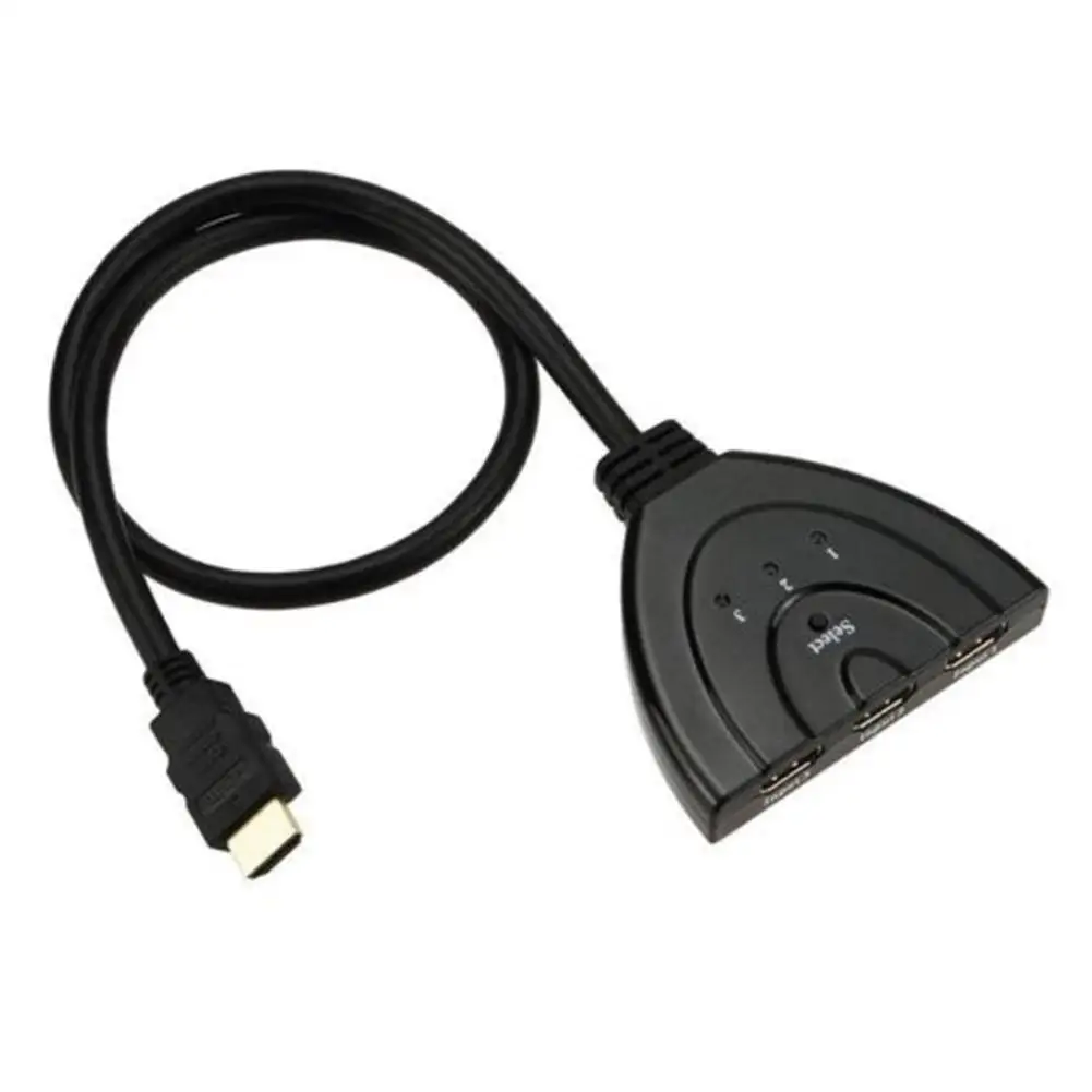 Kuulee Мини автоматический кабель HDMI адаптер 3 Вход 1 переключатель сплиттер для HDTV