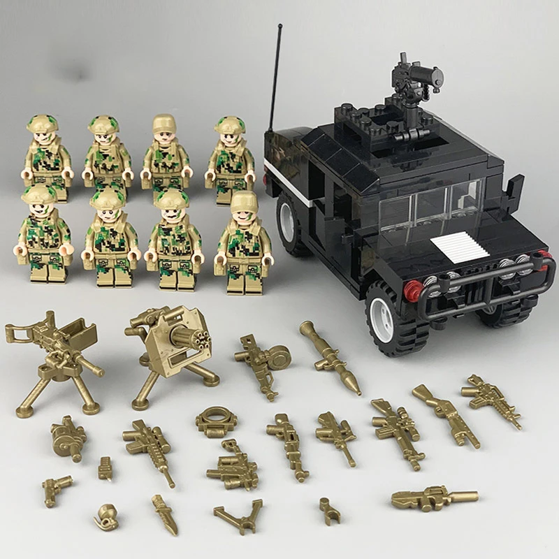 

Military Special Forces Soldiers Building Blocks Figures Guns Weapons Compatible Armed SWAT Model Bricks Kids Educational oys