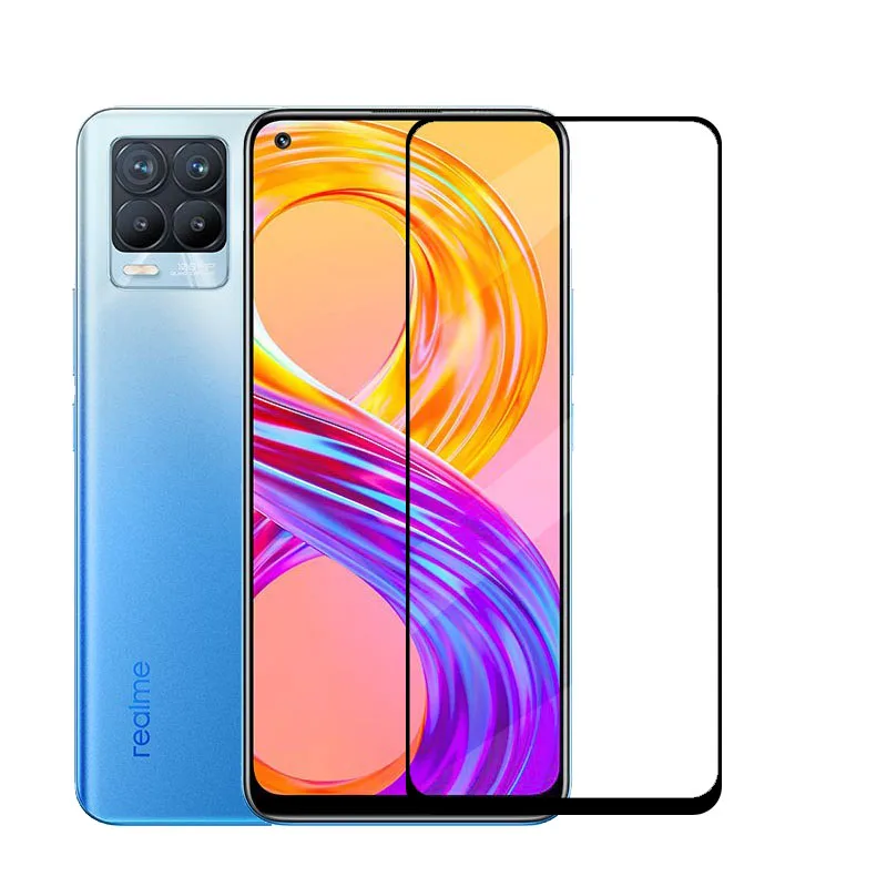 2 piezas de vidrio Protector de pantalla para Realme 8 Pro, vidrio templado para Realme 8, 7, 6 Pro, 8i-0