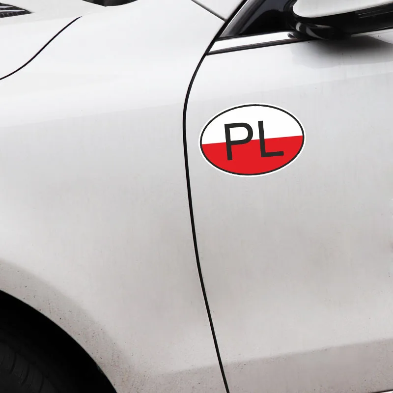 Стикер для автомобиля YJZT 15 5 см * 10 PL POLAND Oval 6 1501|Наклейки на автомобиль| |