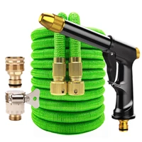 high pressure expandable water garden hose set with injector magic garden hose reel sprayer watering gun water pvc pipe car wash