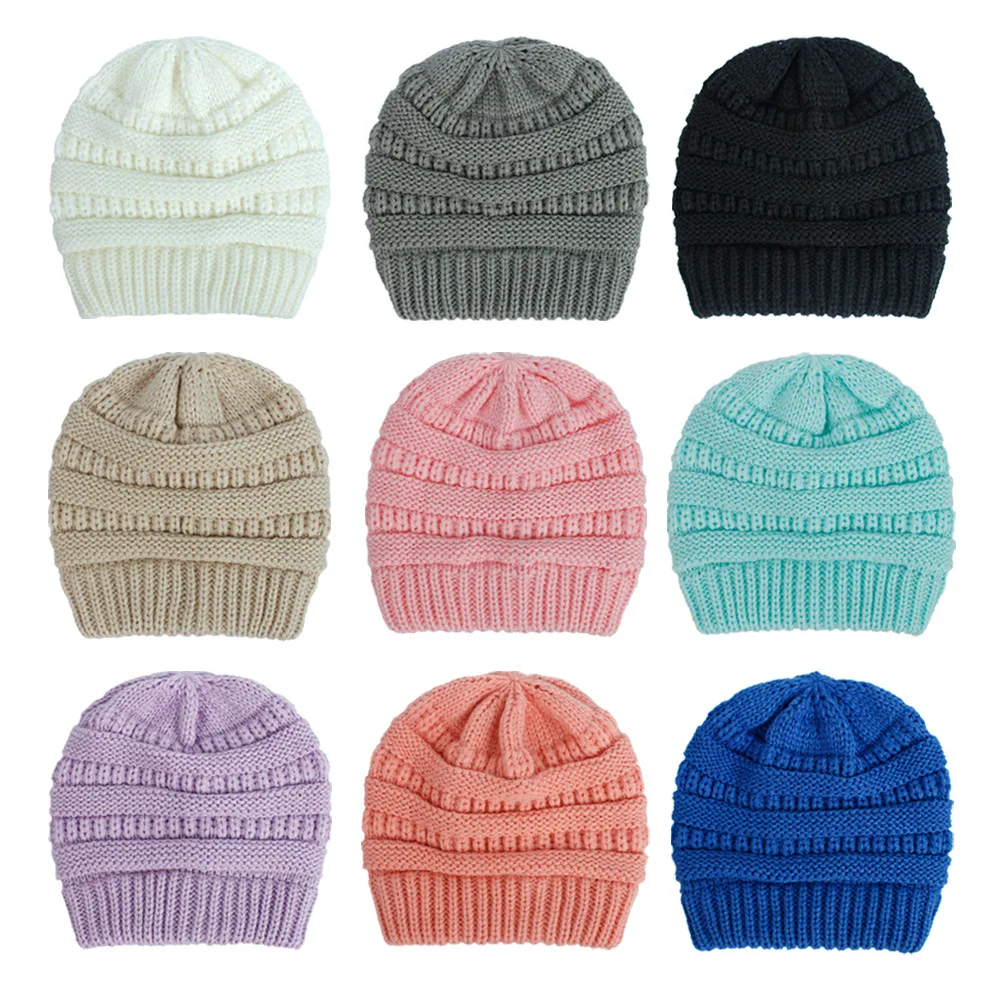 

Baby Hats Winter Warmer Indian Cap Knitted Boy Girl Woolen Crochet Beanies Kids Cute Hats infant Hair Accessories