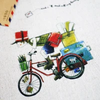 cotton and linen cloth hand printing and dyeing decorative painting dining mat notebook cover messenger of love