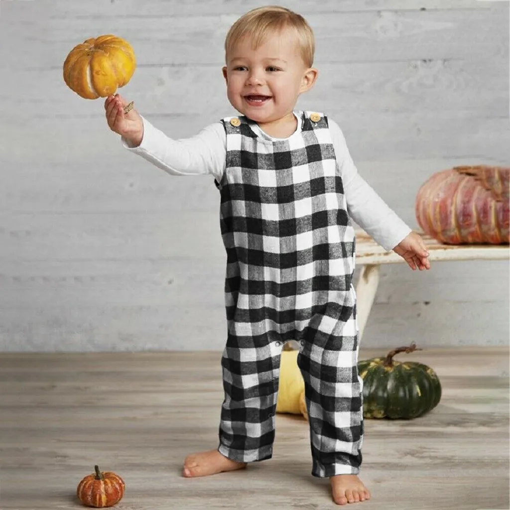 JAYCOSIN/костюм на Хэллоуин для маленьких мальчиков и девочек Комбинезон в клетку с