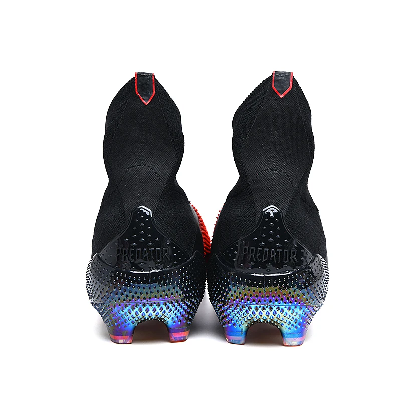 Branded Football Boots Men High Ankle Soccer Shoes For Black Red Cleats Sneakers FG Kids Sport | Спорт и развлечения