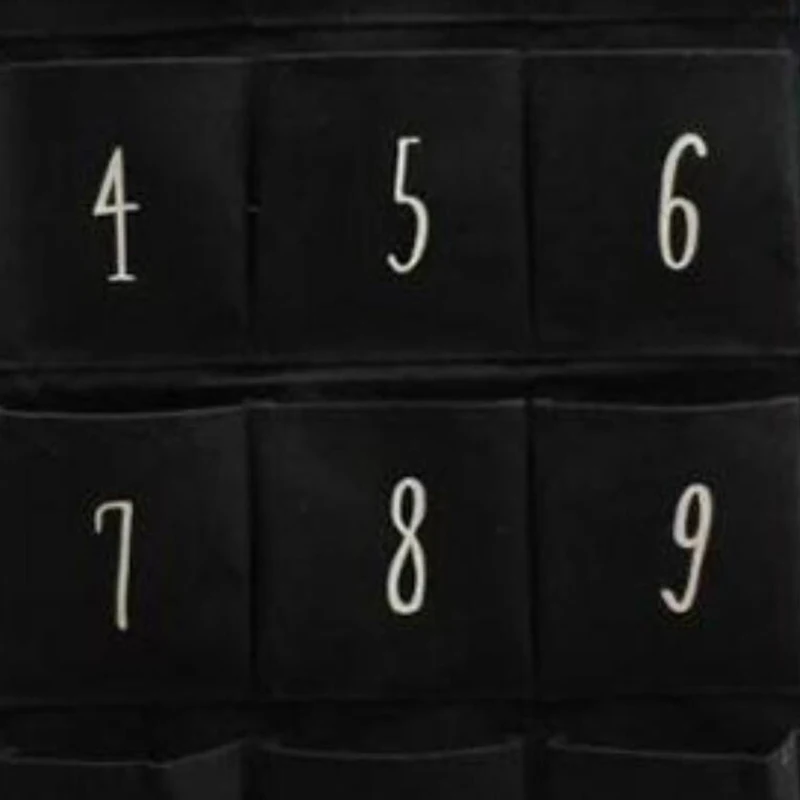 Черная 12 карманная настенная сумка для хранения игрушек декоративная ткань