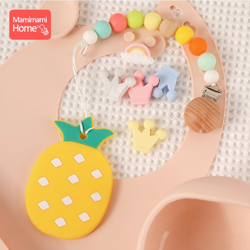 1 шт Детские Прорезыватель для зубов ананас силиконовая BPA бесплатно