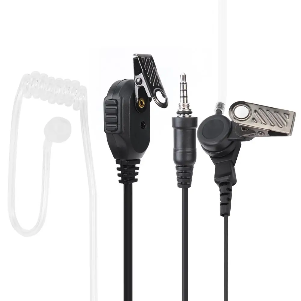 Воздушный акустический трубчатый наушник PTT микрофон гарнитура с защитой от