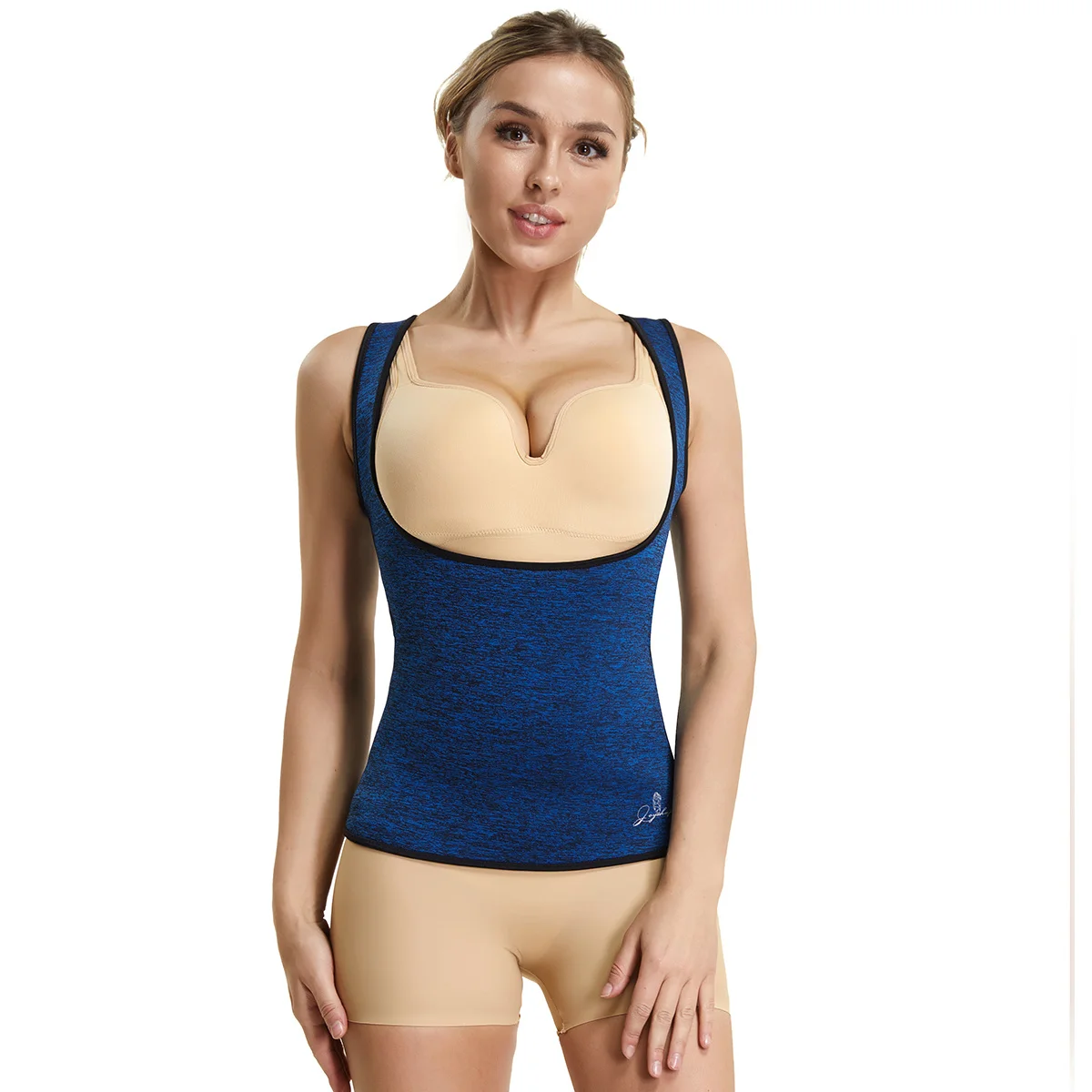 Женский неопреновый тренировочный жилет с эффектом сауны утягивающий