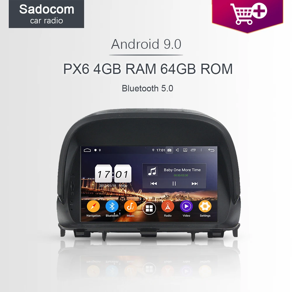 Автомобильный DVD-плеер 720P PX6 2 din Android 10 0 8 ядер 4 Гб + 64 ПЗУ GPS Авторадио BT 5 для Buick Encore