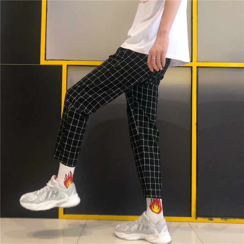 Heydress винтажные лоскутные брюки Харадзюку женские мужские брюки эластичные брюки с высокой талией корейские повседневные Прямые брюки