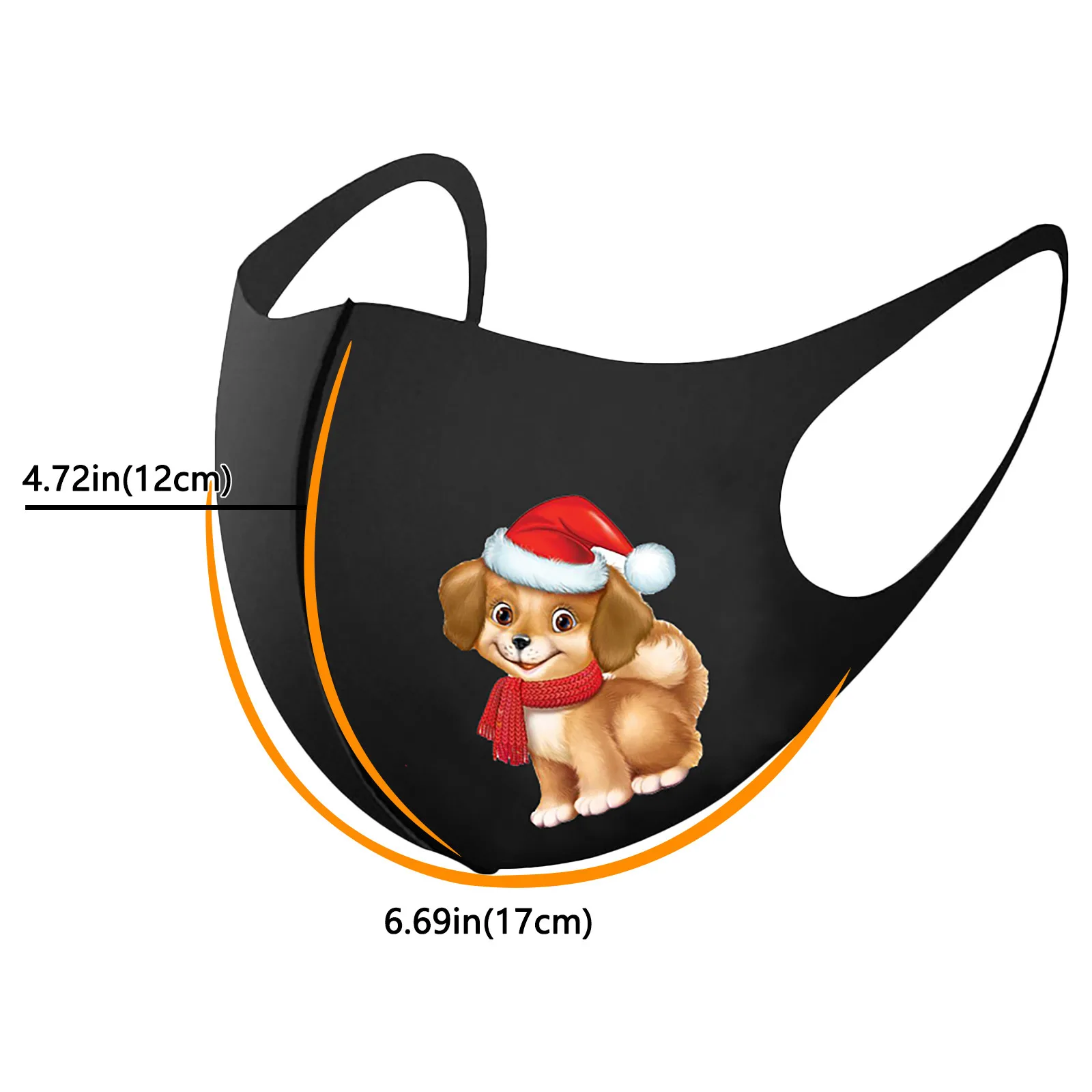 

1PC Adult Unisex Christmas Printing Cloth Face Mask Reusable Protective Breathable Face Cover mascarilla reutilizable /02