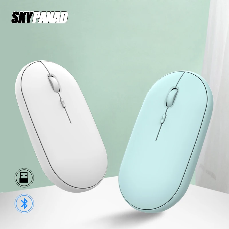 

2.4G Bluetooth Wireless Mouse Ergonomic Portable Mute Silent Power Saver Rechargeable Girl Mice For Laptop