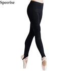 Женские леггинсы из спандекса для йоги, стремя, для взрослых, для балета, для танцев, брюки для гимнастики, черные колготки, для фитнеса, быстросохнущие