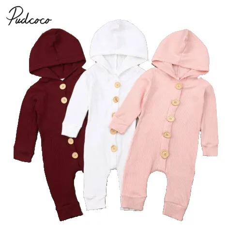 Pudcoco/трикотажные Ползунки для новорожденных одежда маленьких мальчиков и