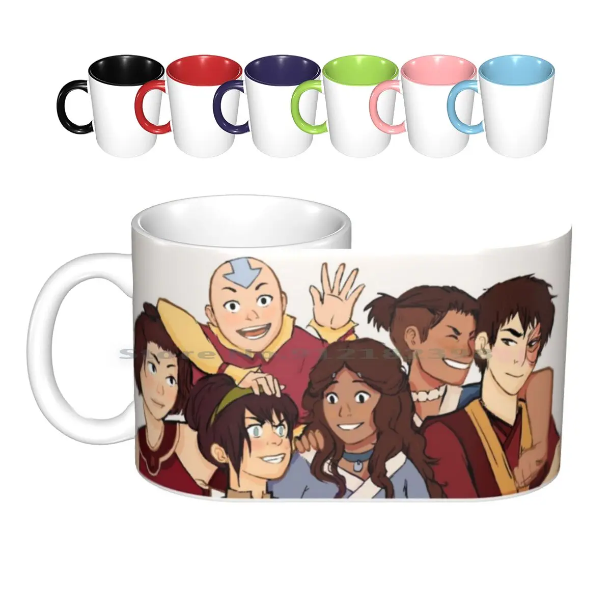 

Atla : The Gaang Ceramic Mugs Coffee Cups Milk Tea Mug The Last Airbender Aang Gaang Sokka Zuko Katara Suki Toph Prince Zuko