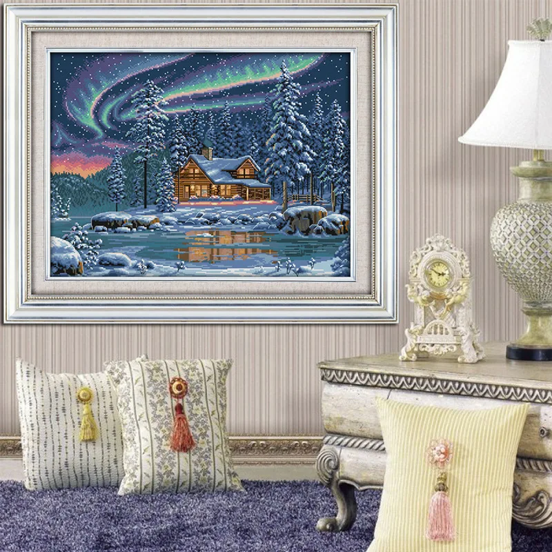 Набор для вышивки Аврора borealis крестиком китайского стиля сделай сам DMC | Дом и сад