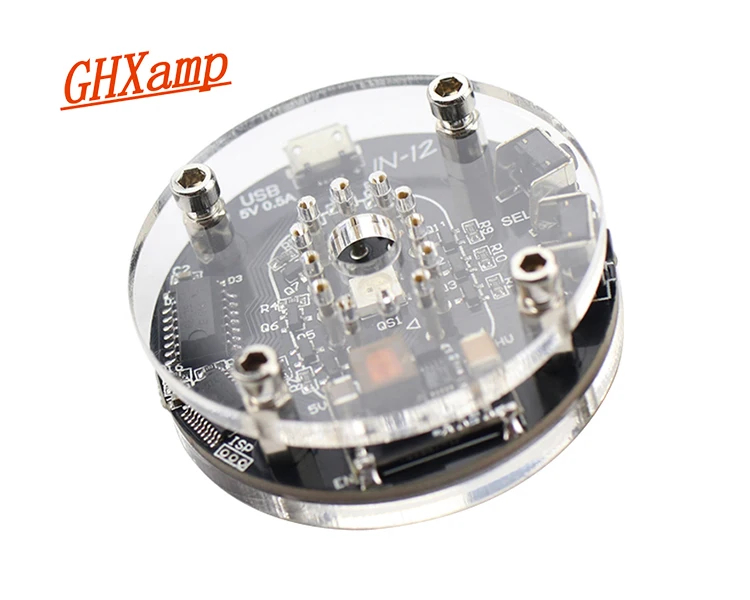 GHXAMP IN-12 Nixie часы RGB Аудио электронные аксессуары DIY одна трубка светящиеся часы micro USB DC5V