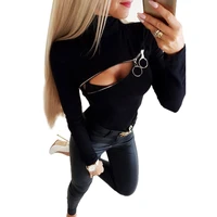 new winter womens slim sweaters zipper turtleneck pullover women long sleeve top black knitted sweater female korean clothes