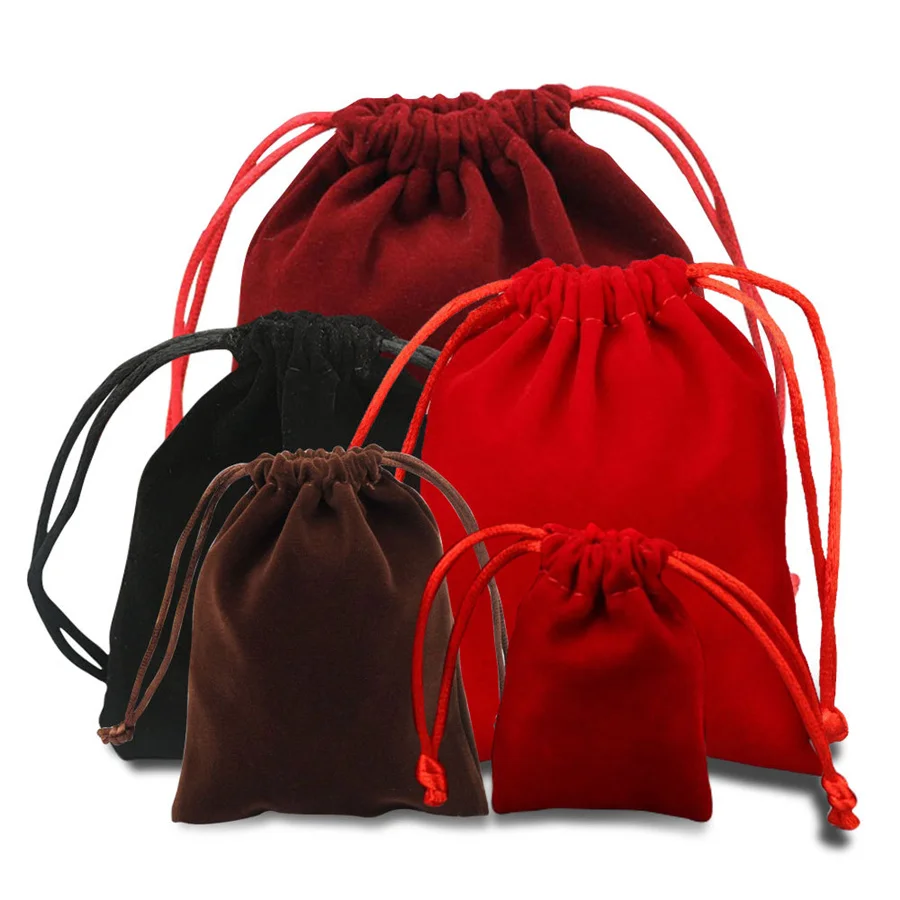 

10PCS/Lot 13*15mm Drawstring Dust Jewelry Bag for Cloth Packaging Earphone Mobile Power Storage Bags