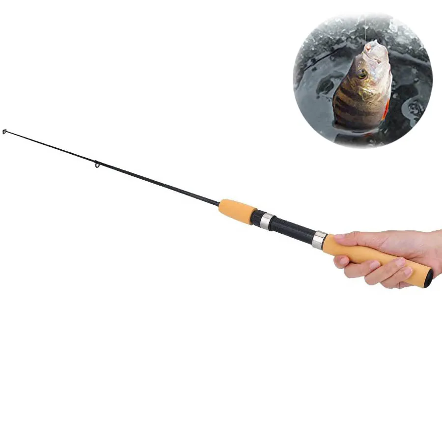 

Ice Winter Fishing Rod With Reel 55/ 65/75cm Retractable Mini Feeder Fishing Rods Plastic Wheel Set Ice Fishing Reel