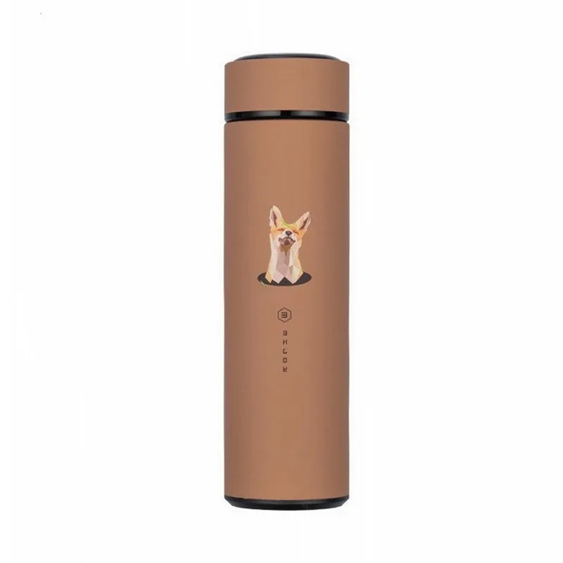 animal brown 480 мл Термос с двойными стенками из нержавеющей стали вакуумные фляжки-термосы чашка кофе чай молоко кружка для путешествий термобутылка для воды для детей - Цвет: animal brown