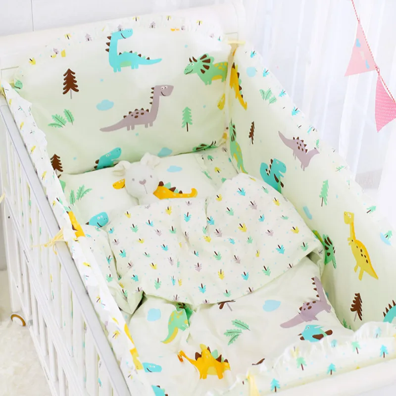 

6pcs/set Blue Universe Design Crib Bedding Set Cotton Toddler Baby Bed Linens Include Baby Cot Bumpers Bed Sheet Pillowcase