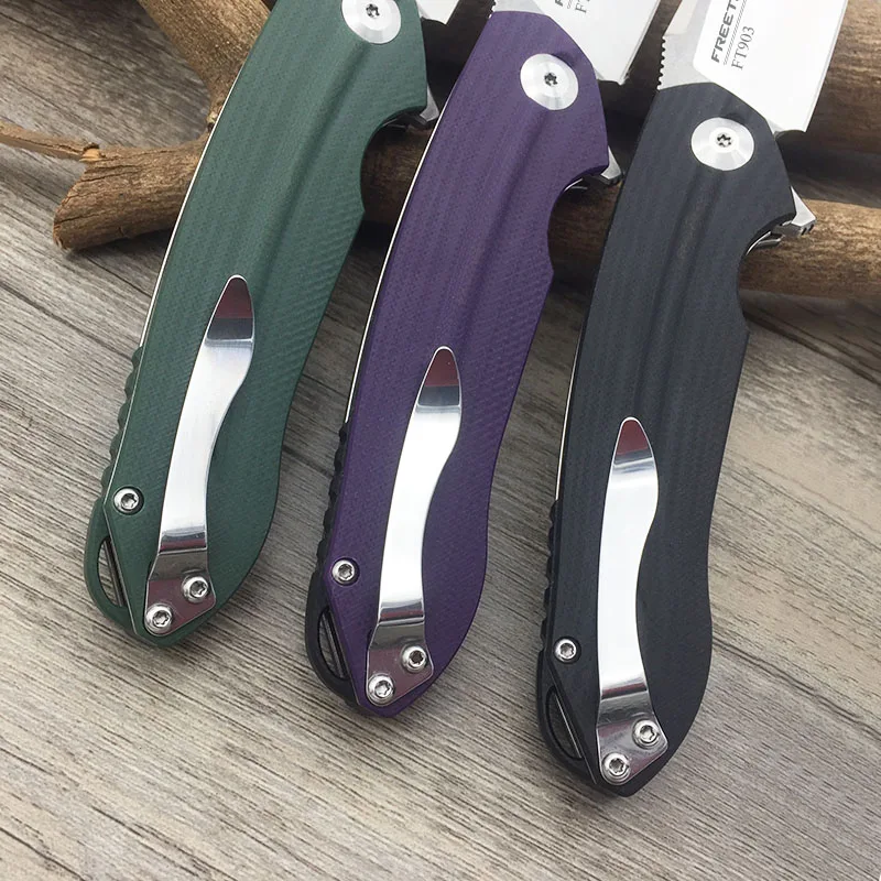 FREETIGER FT903 Folding Knife Top Quality D2 Blade G10 Handle Ball Bearing Outdoor Hunting Camping Tactical Pocket EDC Tool | Инструменты