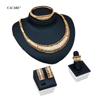 dubai gold jewelry sets women big necklace earring set indian jewellery 4 pieces set f1180 rhinestone party jewels cacare