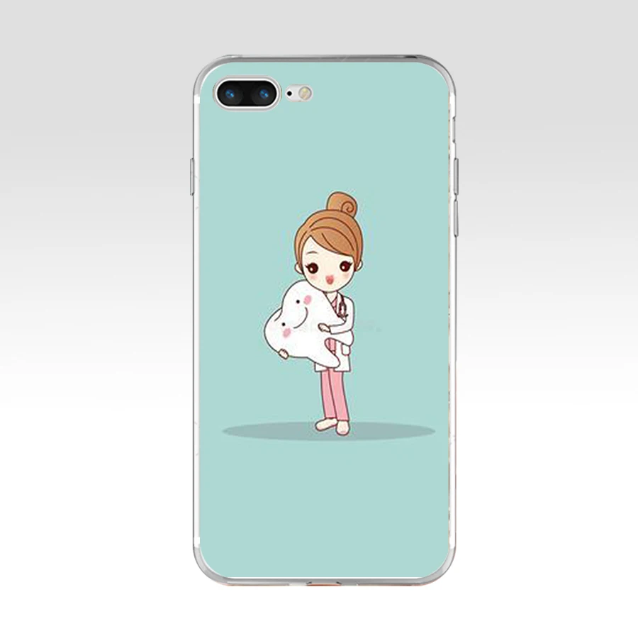 110FG стоматолога зубной коронный зуб Мягкий ТПУ силиконовый чехол для Apple iPhone5 5s se 6