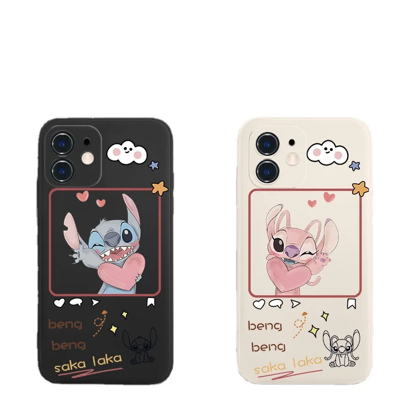 

Чехол для телефона Disney Stitch iPhone 13 Promax, мультяшный креативный противоударный, диликон IPhone 11 12 13 Pro Max Mini 7 8 Plus XR XS