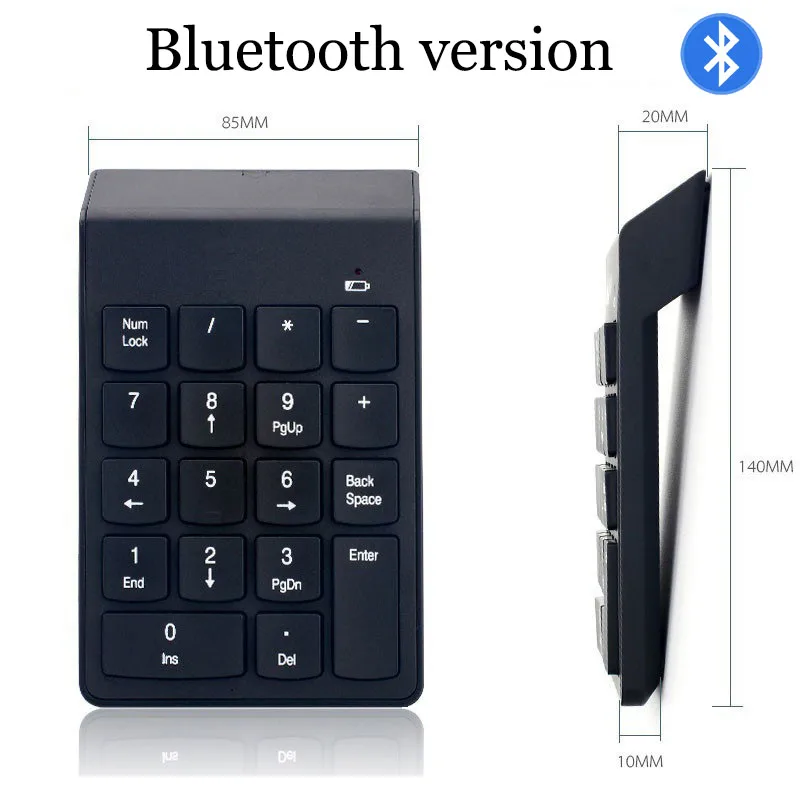 Офисная Клавиатура для одной руки легкая шоколадная беспроводная цифровая