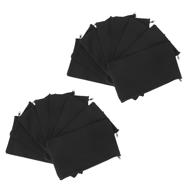 

80 Pcs Canvas Zipper Pouch Bags Canvas Makeup Bags Pencil Case Blank DIY Craft Bags for Travel DIY Craft School Black