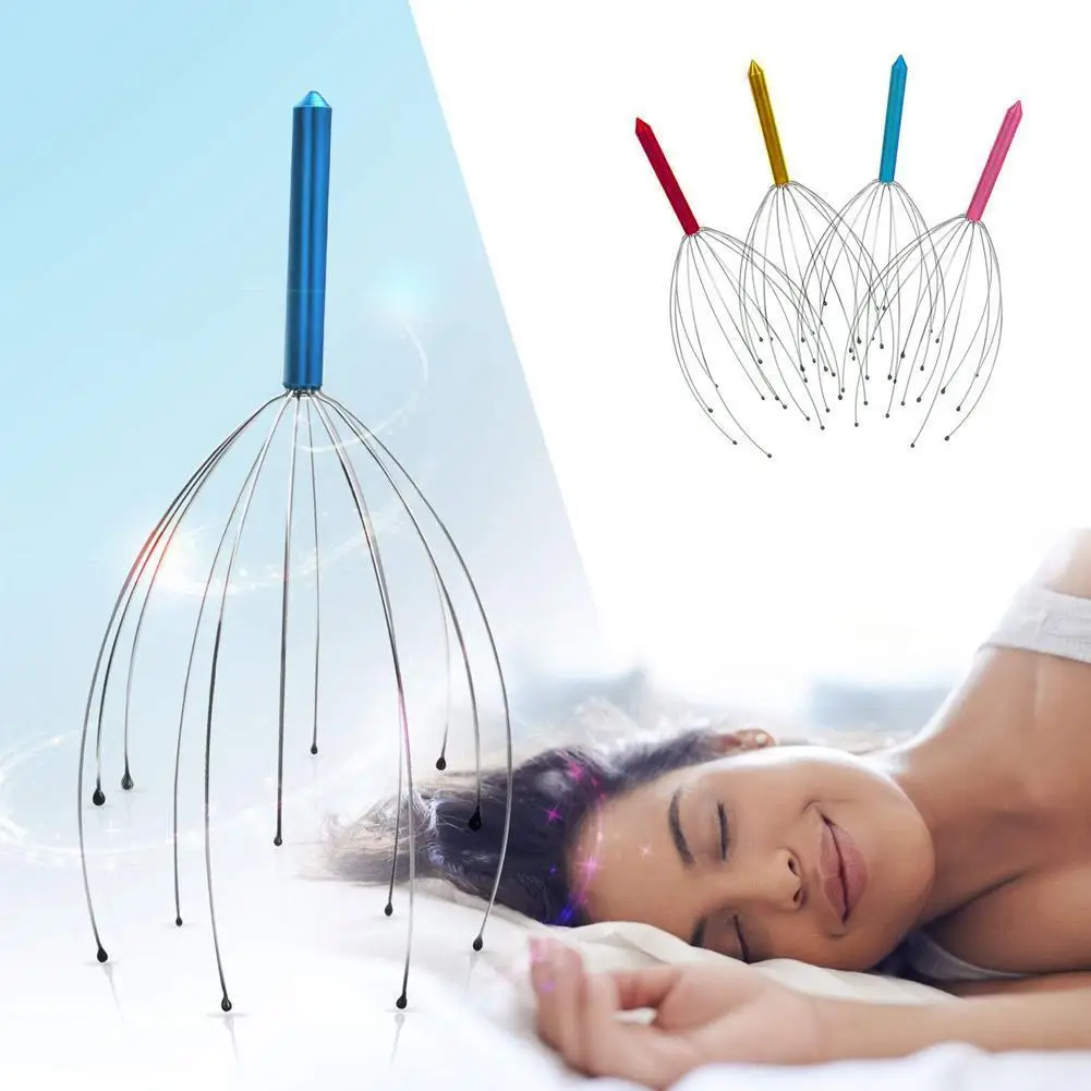 

Relieve Fatigue Octopus Head Massager Muscle Tension Fatigue Scalp Relaxation Full-body Massager Heads Massager Health Supplies