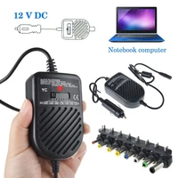 80w laptop power supply universal car led auto car charger 8 detachable plugs adjustable charger adapter for laptop notebook