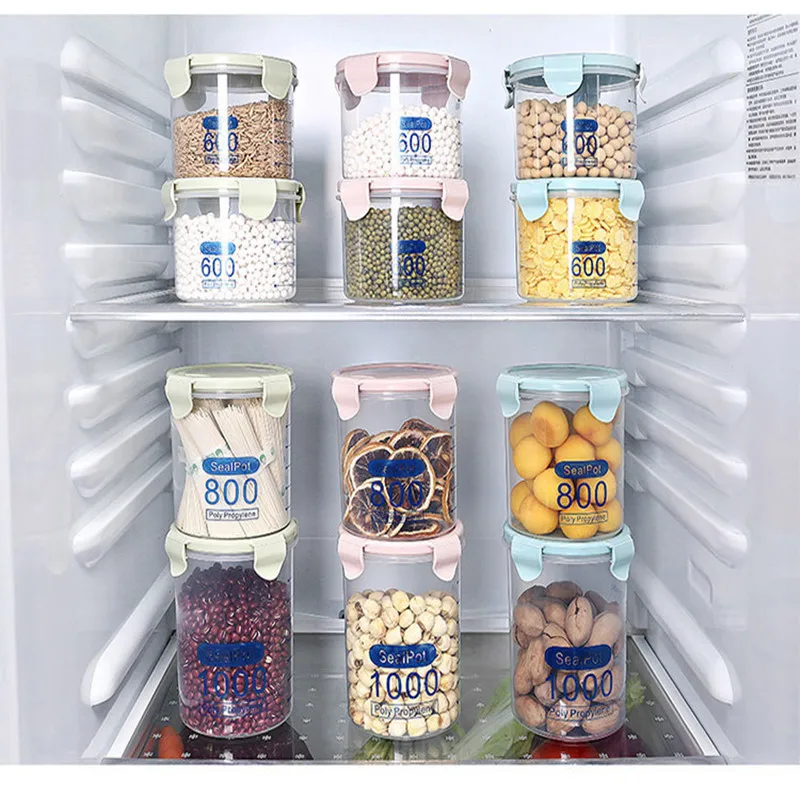 FASOTY прозрачные пластиковые герметичные банки для хранения продуктов контейнеры