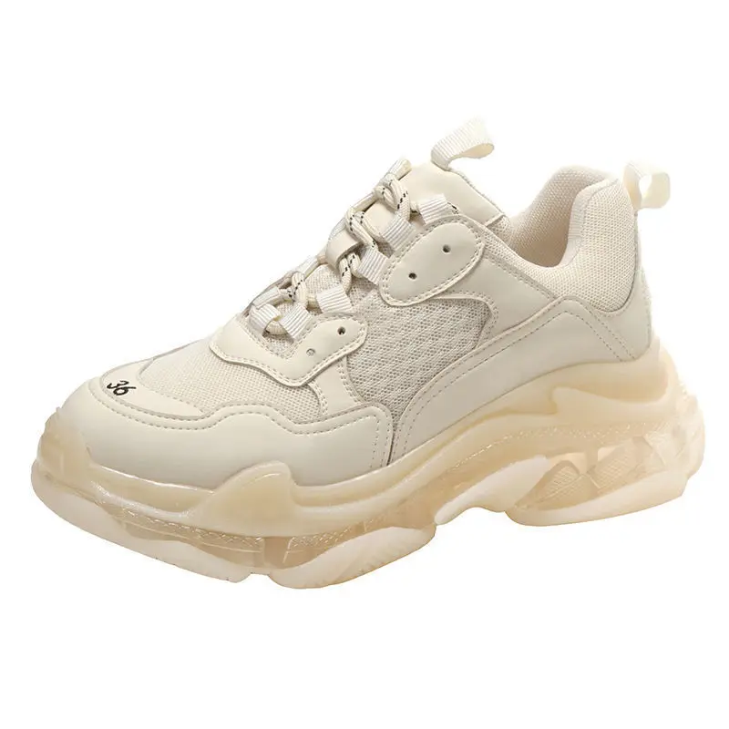 

Platform Shoes White Sneakers For Women Chunky Shoes Brand Fashion Walking Trainers Casual Shoes Woman Dad Shoes 2021 Spring