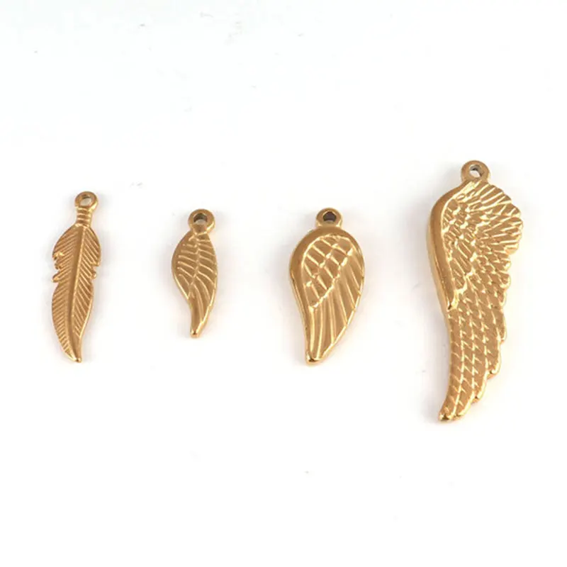 5 шт./лот 26x7 мм подвески из нержавеющей стали, перья, подвеска, соединитель, Подвески для изготовления ювелирных изделий своими руками, аксессуары ручной работы HXD