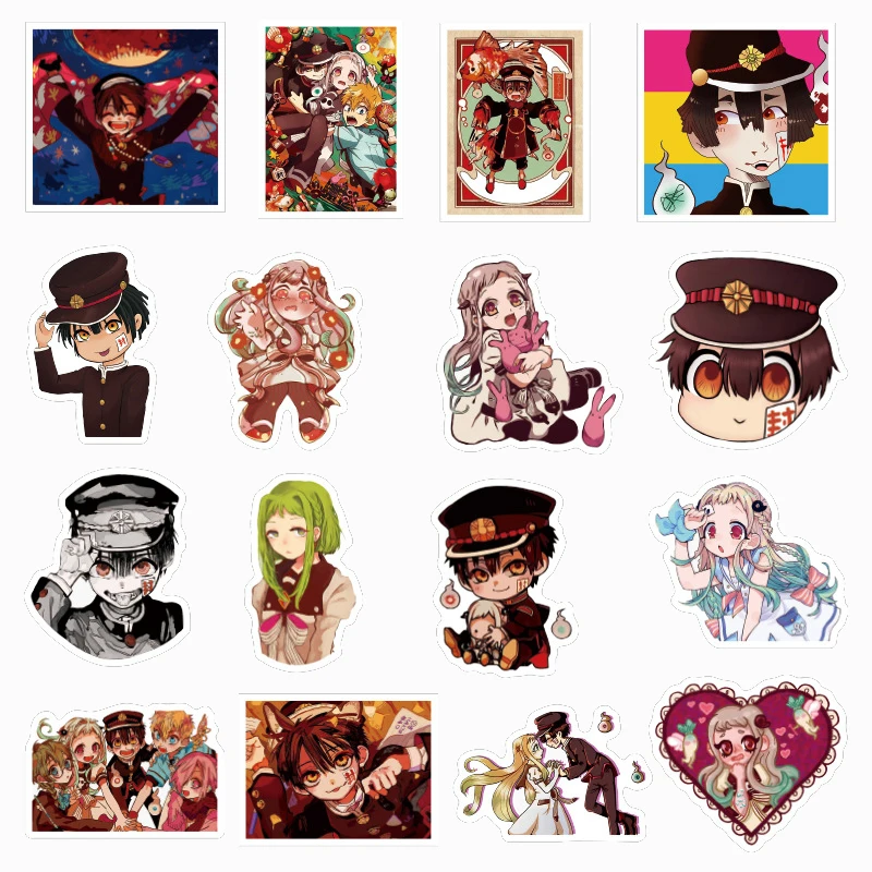 Pegatina de Hanako Kun para &aacute;lbum de recortes, calcoman&iacute;a de grafiti para ni&ntilde;os, Anime japon&eacute;s, Maleta, nevera, diario, Cosplay, 50 Uds.-1