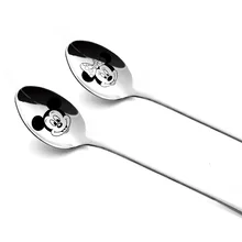Disney Mickey Mouse Minnie Winnie the Pooh Long Spoon Cute Cartoon Toy Kids Happy Birthday Party Favor Supply Gift