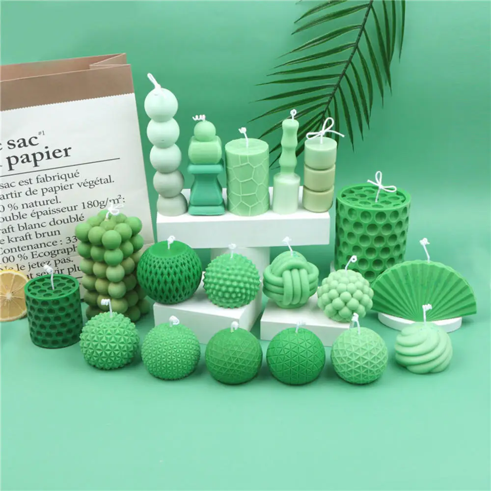 

3D Geometric Shape Scented Candle Silicone Mold DIY Handmade Soap Plaster Epoxy Resin Crafts Mould Home Decoration Ornaments