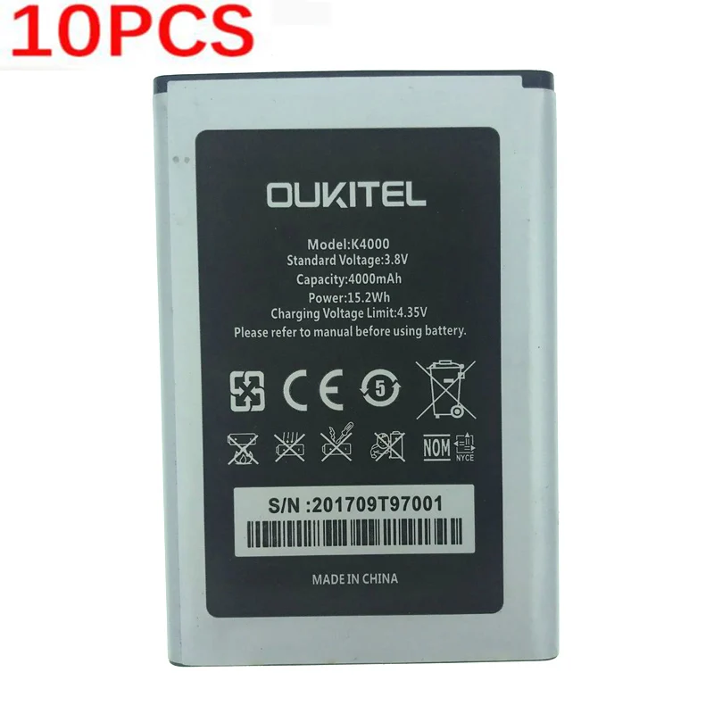 4000 мАч 10 шт. батарея для Oukitel K4000/K 4000 мобильный телефон lite новая сменная батарея+ номер отслеживания